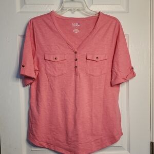 Croft & Barrow Women's Rose Button-Up Blouse